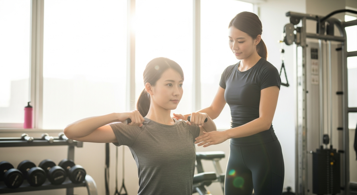 ジム初心者向け!大泉学園で二の腕と背中をスッキリ引き締める